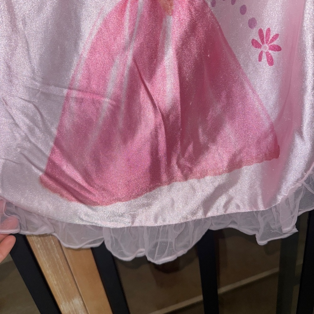 Vintage 2000 Barbie nightgown dress toddler girl y2k doll gown ruffle pajama top - Picture 7 of 8